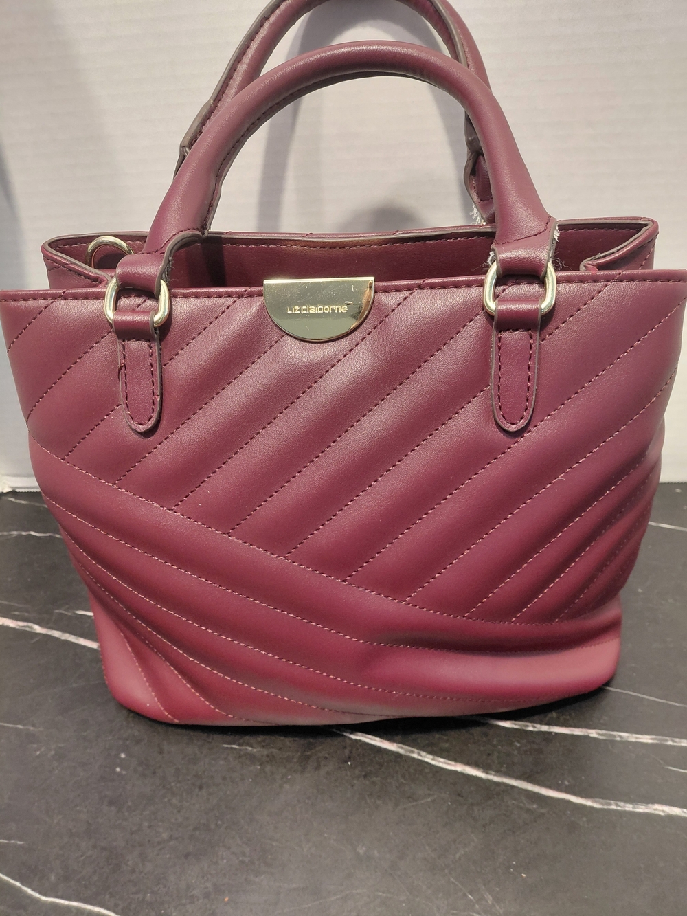 Liz Claiborne Quilted Wine Tote Bag